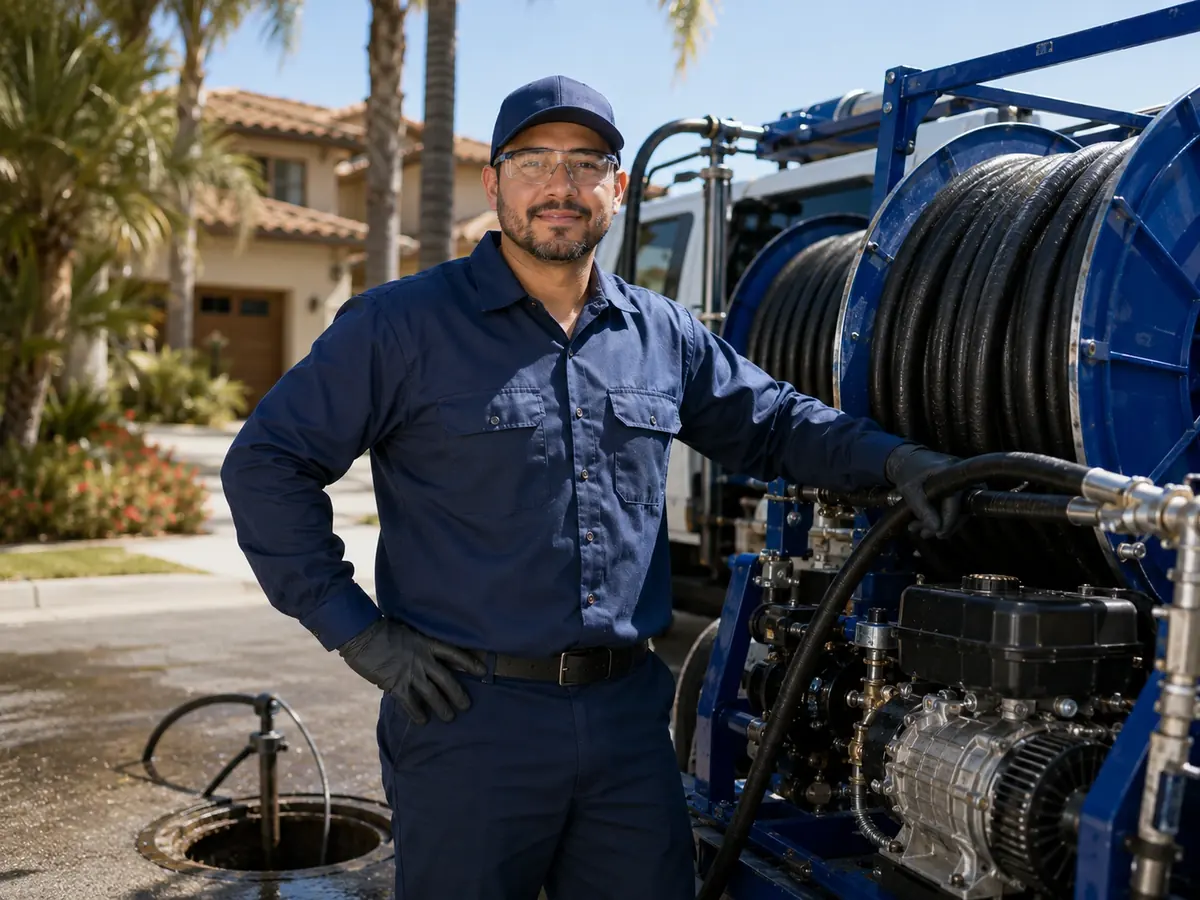 Hydro jet sewer cleaning in Yucaipa