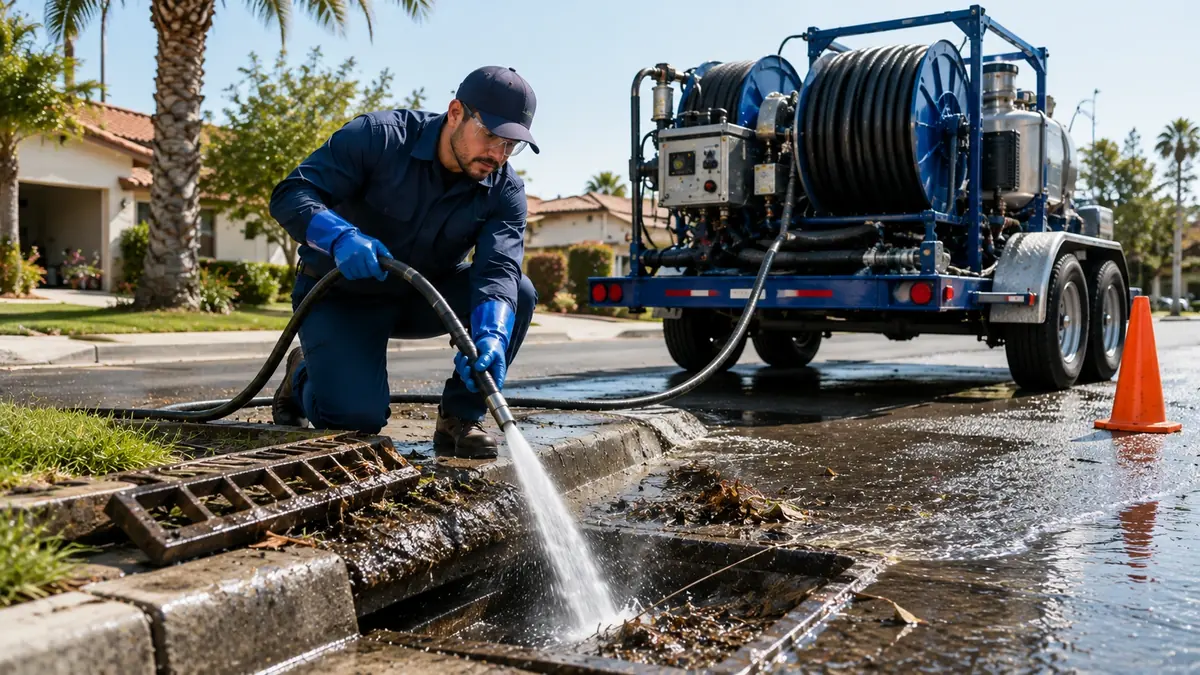 Storm Drain Hydro Jet Cleaning in Yucaipa