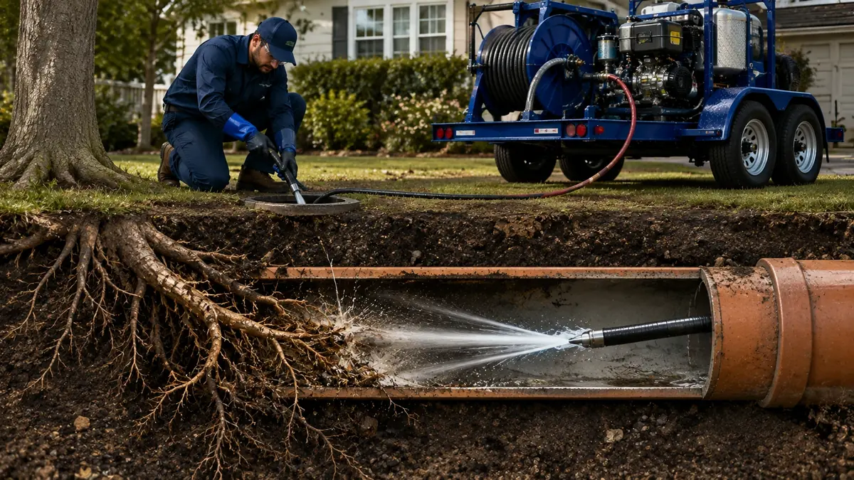 Tree Root Removal with Hydro Jetting in Yucaipa